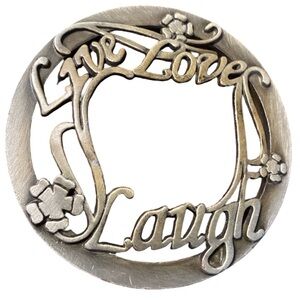 Yankee Candle Illuma-Lid LIVE LOVE LAUGH Open Scroll Jar Topper